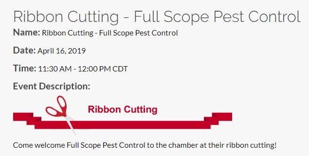 Ribbon Cuttin | Full Scope Pest Control
