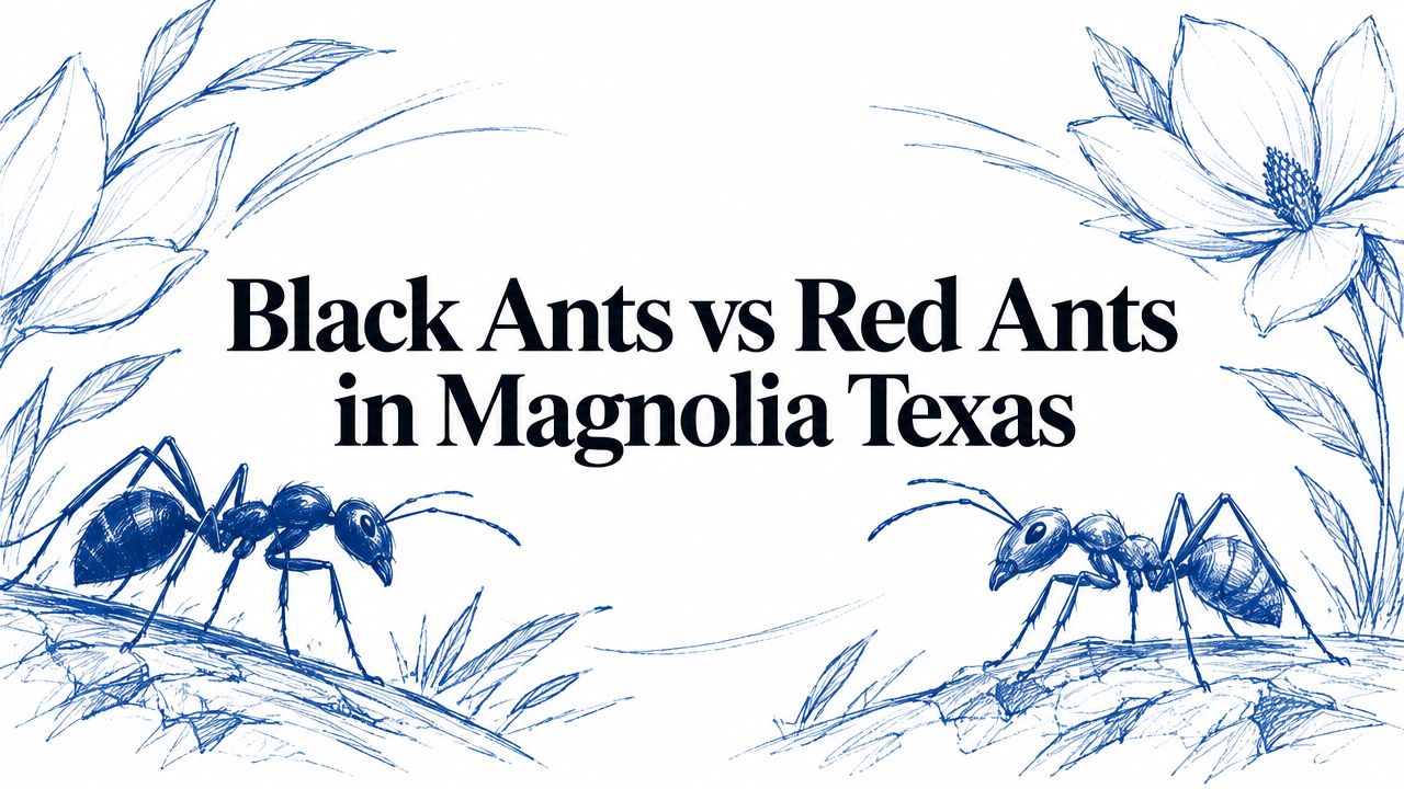 Black Ants vs Red Ants in Magnolia Texas